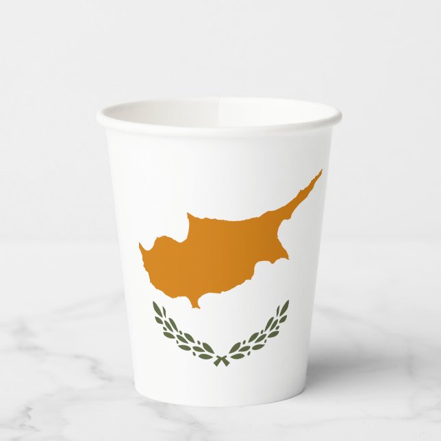 Cyprus Flag Paper Cups (Left)