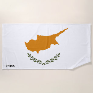 Cyprus Flag Splendid Patriotic Beach Towel
