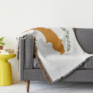 Cyprus flag throw blanket