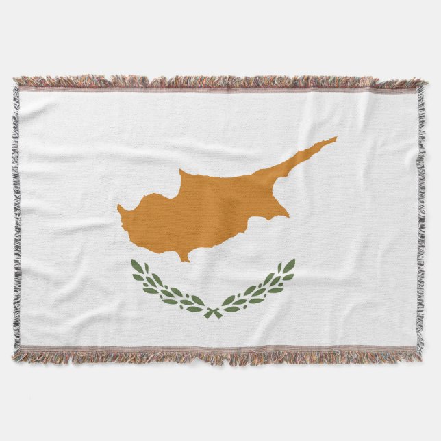 Cyprus flag throw blanket (Front)