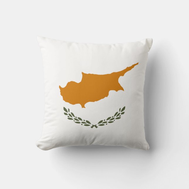 Cyprus Flag Throw Pillow (Front)