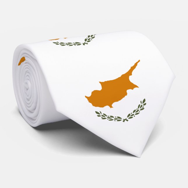 Cyprus Flag Tie (Rolled)