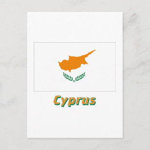 Cyprus Flag with Name Postcard