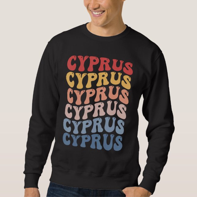Cyprus Groovy Retro Cypriot Sweatshirt (Front)