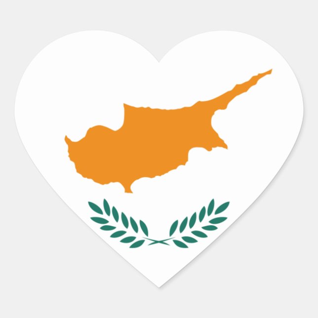 cyprus heart sticker (Front)