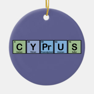 Cyprus made of Elements Ceramic Ornament