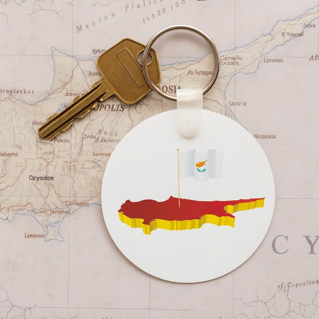 Cyprus Map Keychain (Creator Uploaded)