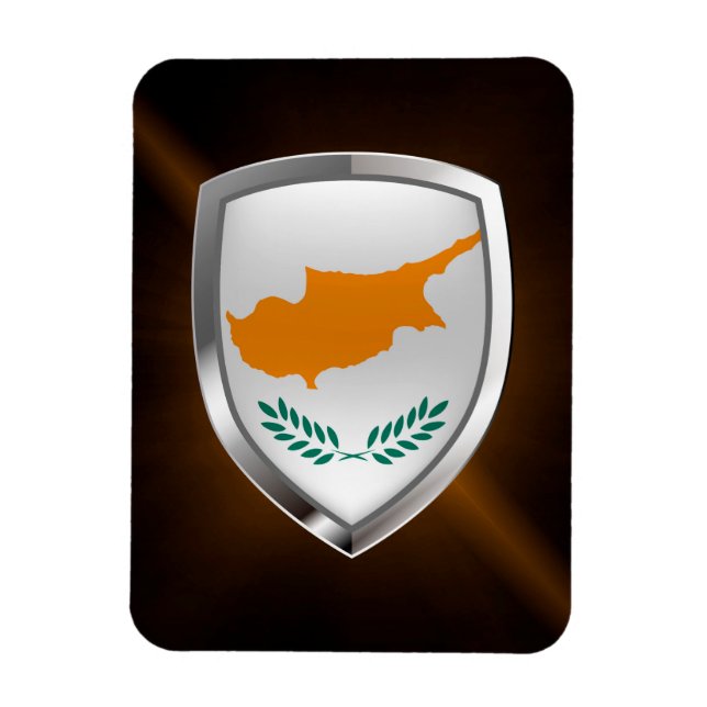 Cyprus Metallic Emblem Magnet (Vertical)