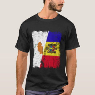 Cyprus Moldova Half Flag Cypriot Moldovan Heritage T-Shirt