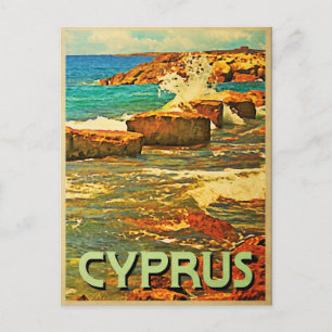 Cyprus Rocky Shore Postcard