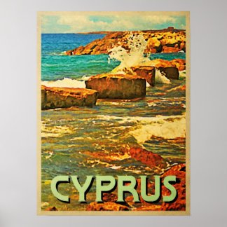 Cyprus Rocky Shore Poster