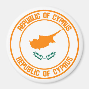 Cyprus Round Emblem Magnet