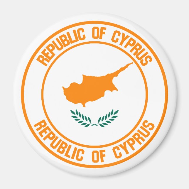 Cyprus Round Emblem Magnet (Front)