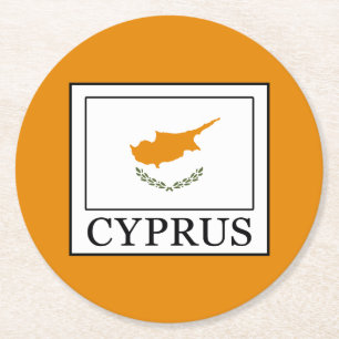 Cyprus Round Paper Coaster