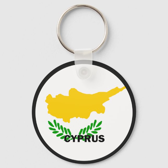 Cyprus Roundel quality Flag Keychain (Front)