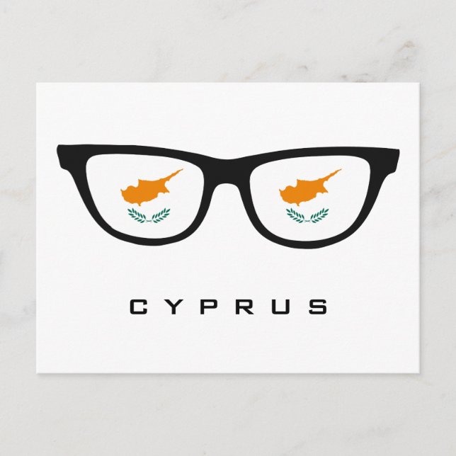 Cyprus Shades custom text & colour postcard (Front)