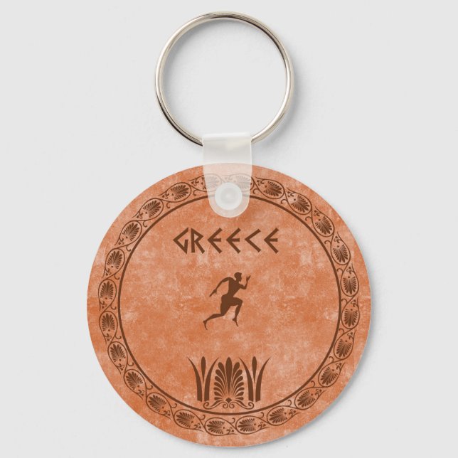 cyrcle greek design keychain (Front)