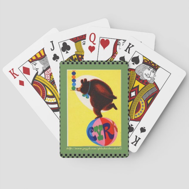 "Cyrk Poster Bear" Playing Cards (Back)