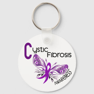 Cystic Fibrosis BUTTERFLY 3 Keychain