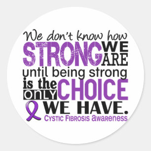 Cystic Fibrosis How Strong We Are Classic Round Sticker