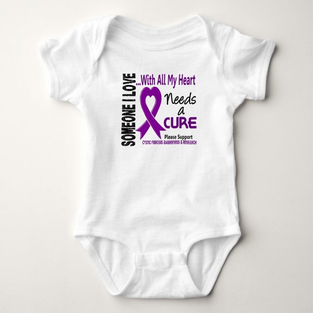 Cystic Fibrosis Needs A Cure 3 Baby Bodysuit (Front)
