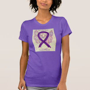 Cystic Fibrosis Purple Awareness Ribbon Shirt