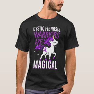 Cystic Fibrosis Warrior Magical Unicorn Purple T-Shirt