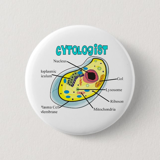 Cytologist Human Cell Drawing Gifts 2 Inch Round Button (Front)