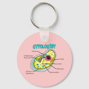 Cytologist Human Cell Drawing Gifts Keychain
