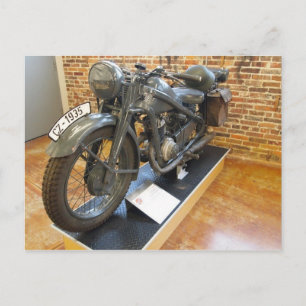 CZ-1935 Military Vintage Motorcycle Postcard
