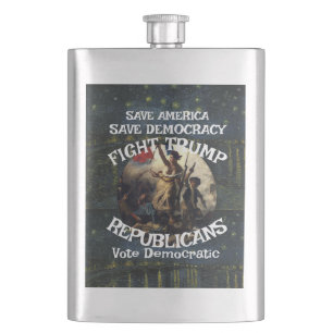 Czar Rue Liar Trump Republican Party USA America Hip Flask