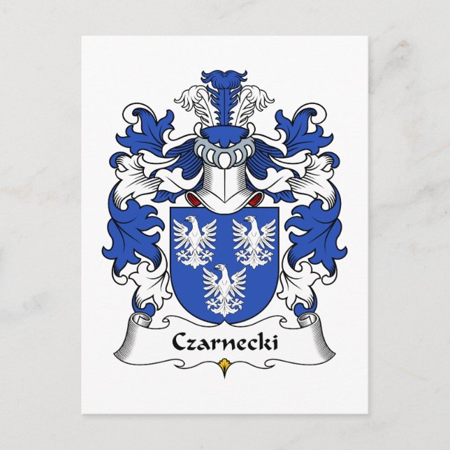 Czarnecki Family Crest Postcard (Front)
