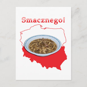 Czarnina Smacznego Polish Map Postcard