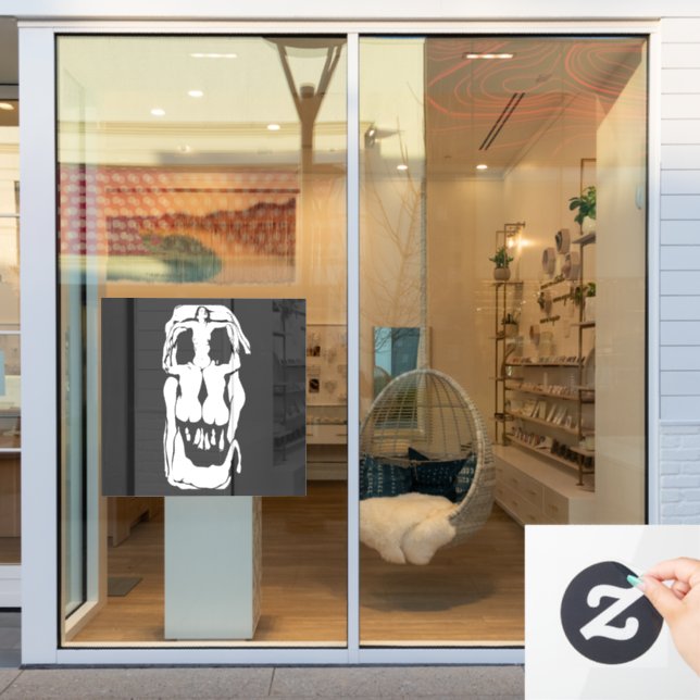 Czaszka Dali Window Cling (Store Window)