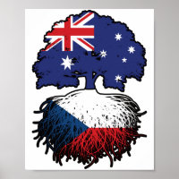 Czech Australian Australia Tree Roots Flag