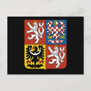 czech emblem postcard