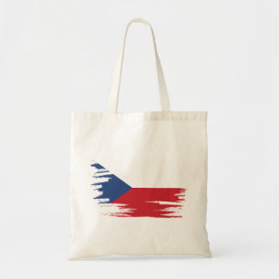 Czech Flag Brush Art Tote Bag