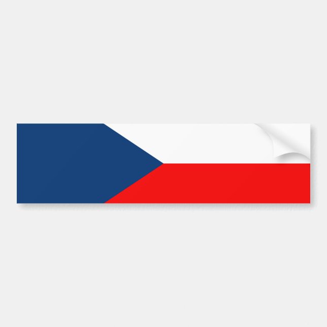 Czech Flag Bumper Sticker (Front)