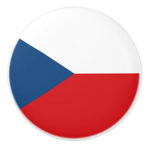 Czech Flag Ceramic Knob