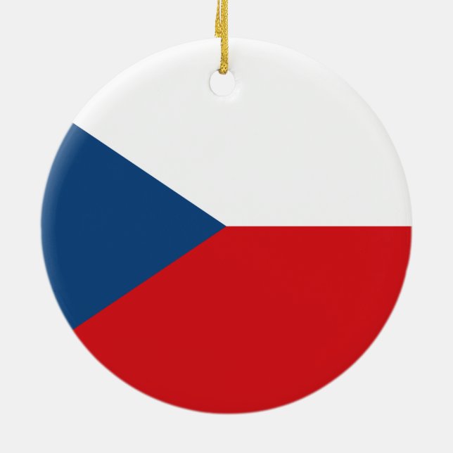 Czech Flag Ceramic Ornament (Back)