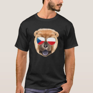 Czech Flag Chow Chow Dog Czech Republic Pocket T-Shirt