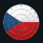 Czech Flag Dartboard<br><div class="desc">This design features the national flag of the Czech Republic (also known by its short-form name, Czechia), which is a landlocked country in Central Europe. The Czech Republic is bordered by Austria to the south, Germany to the west, Poland to the northeast and Slovakia to the southeast. The Czech Republic...</div>