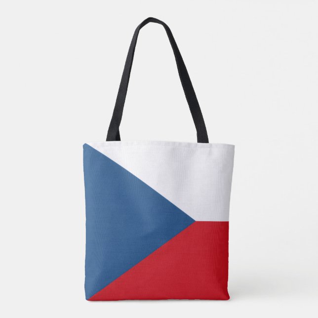 Czech Flag, Flag of Czech Republic Tote Bag (Back)