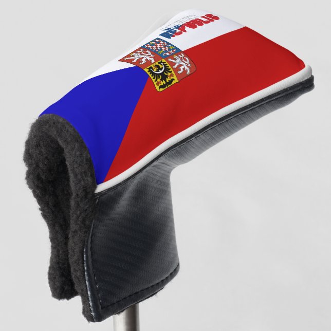 Czech flag golf head cover (3/4 Front)