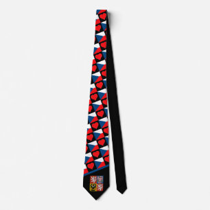 Czech Flag Heart CZ Czech Republic National Pride Tie