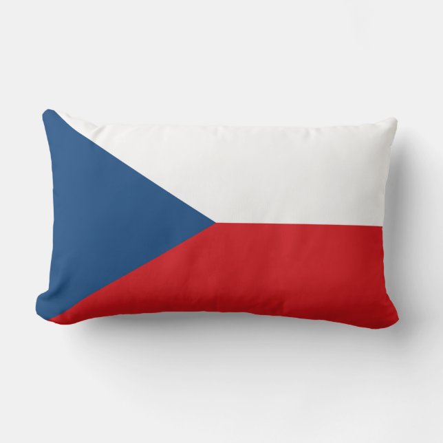 Czech Flag Lumbar Pillow (Front)