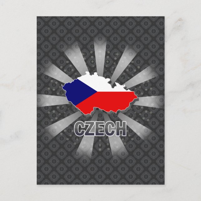 Czech Flag Map 2.0 Postcard (Front)