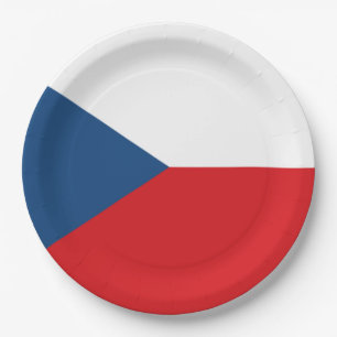 Czech Flag Paper Plate