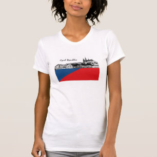 Czech Flag, Prague & Hradcany Patriots T-Shirt