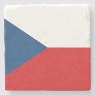 Czech Flag Stone Coaster